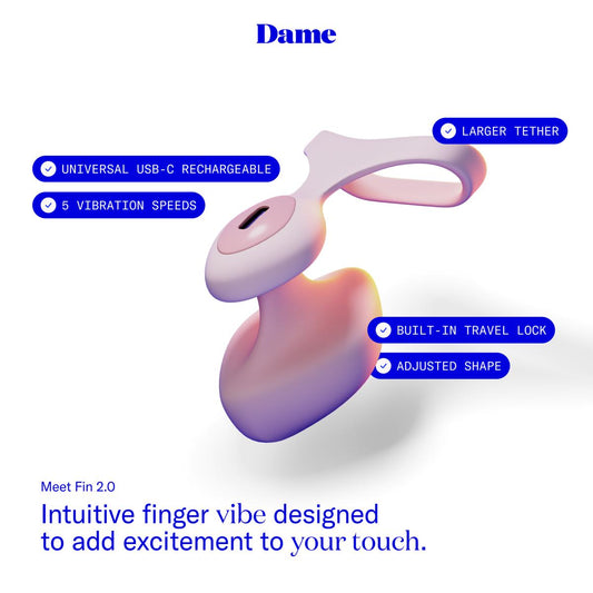 Dame - Fin 2.0 Finger-Vibrator - Quartz