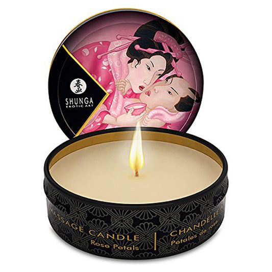 Shunga - Massage Kerze Rose Petals/Aphrodisia 30 ml